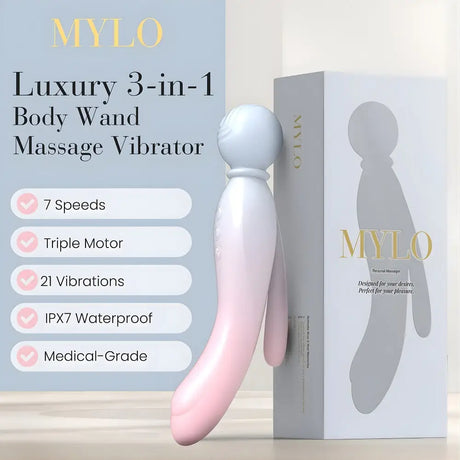 Mylo 3-in-1 Body Wand Massager Air - Save 5% - Vibrator United Kingdom Stoke-on-trent