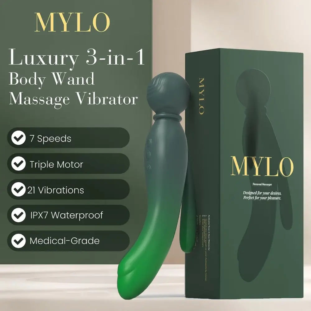 Mylo 3-in-1 Body Wand Massager Earth - Save 5% - Vibrator United Kingdom Stoke-on-trent