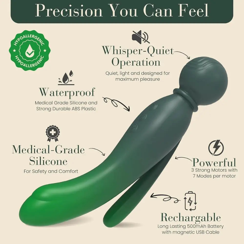 Mylo 3-in-1 Body Wand Massager Earth - Save 5% - Vibrator United Kingdom Stoke-on-trent