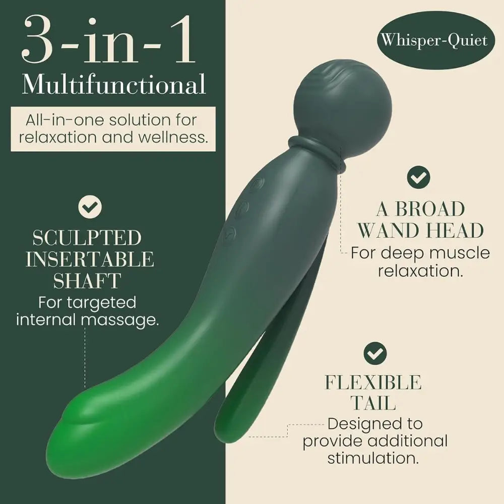 Mylo 3-in-1 Body Wand Massager Earth - Save 5% - Vibrator United Kingdom Stoke-on-trent