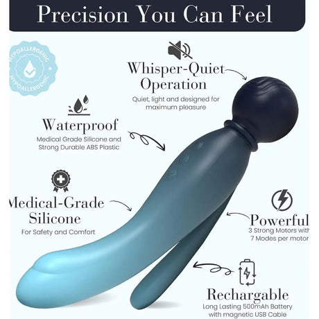 Mylo 3-in-1 Body Wand Massager Water - Save 5% - Vibrator United Kingdom Stoke-on-trent