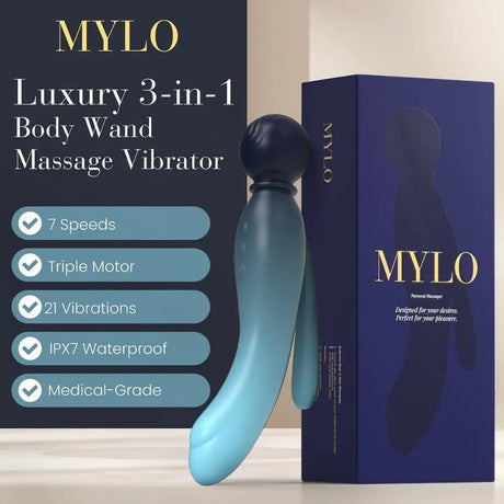 Mylo 3-in-1 Body Wand Massager Water - Save 5% - Vibrator United Kingdom Stoke-on-trent