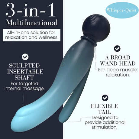 Mylo 3-in-1 Body Wand Massager Water - Save 5% - Vibrator United Kingdom Stoke-on-trent