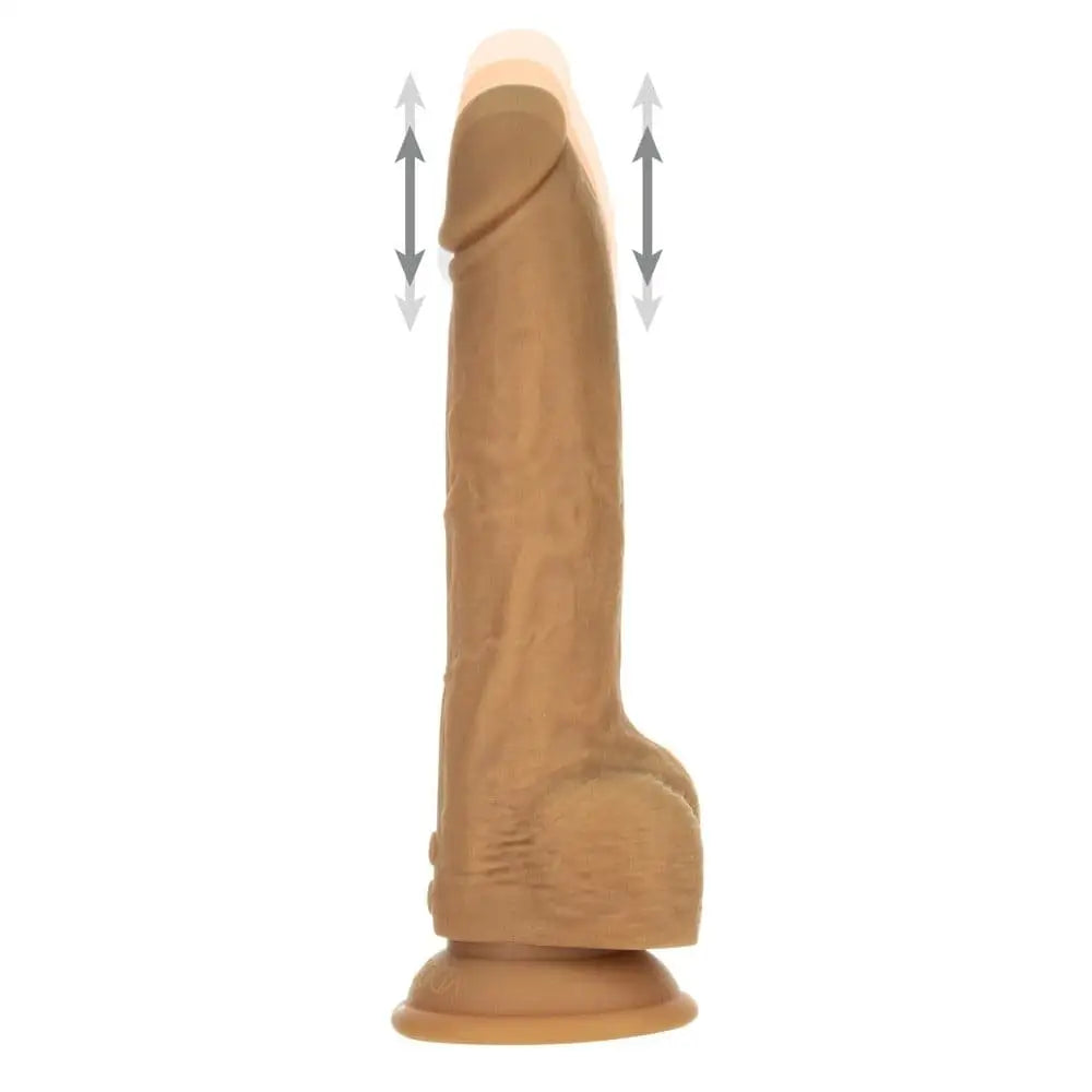 Naked Attraction 9 Inch Thrusting Dildo Caramel - Save 30% - Fast Shipping - United Kingdom Stoke-on-trent
