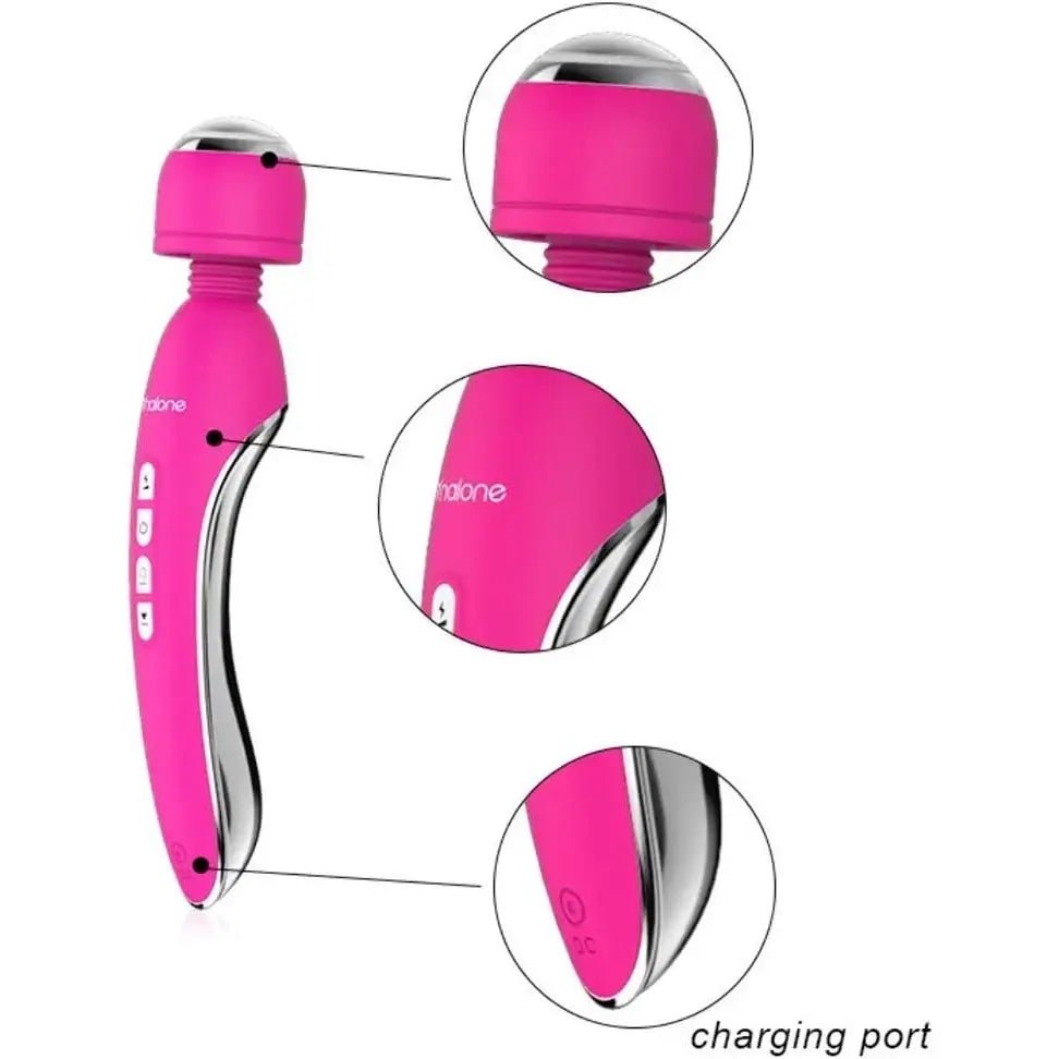 Nalone Electro Chrome Wand Massager Female Vibrator Sex Toy for Women - Save 5% - United Kingdom Stoke-on-trent