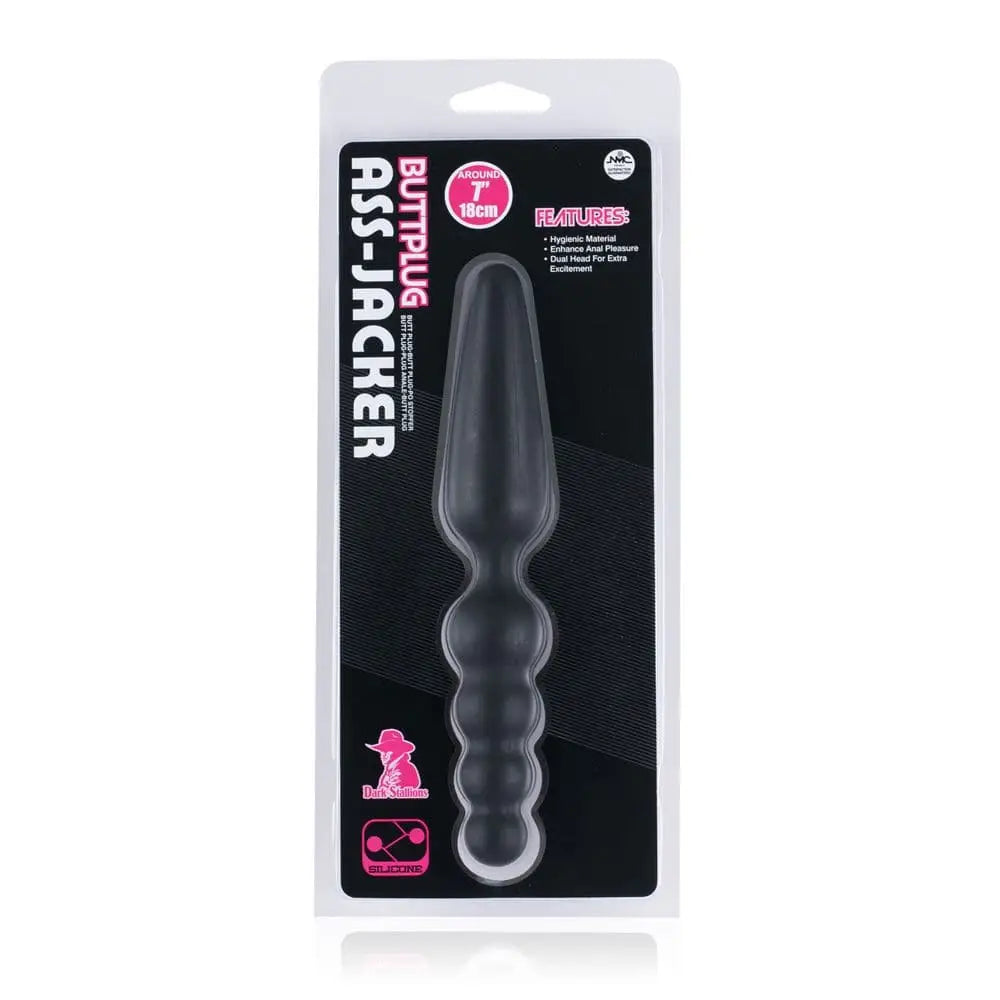 Nanma Dark Stallions Silicone Dual Butt Plug Black 7in - Sex Toys - Save 25% - Fast Shipping - Sale United Kingdom Stoke-on-trent