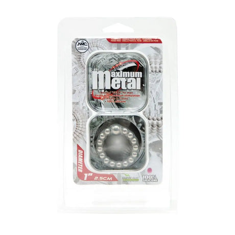Nanma Maximum Metal 100% Silicone Beaded Cock Ring Silver - Sex Toys - Save 25% - Fast - Sale United Kingdom Stoke-on-trent