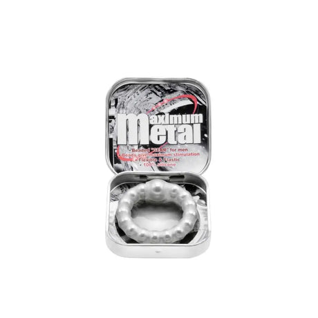 Nanma Maximum Metal 100% Silicone Beaded Cock Ring Silver - Sex Toys - Save 25% - Fast - Sale United Kingdom Stoke-on-trent