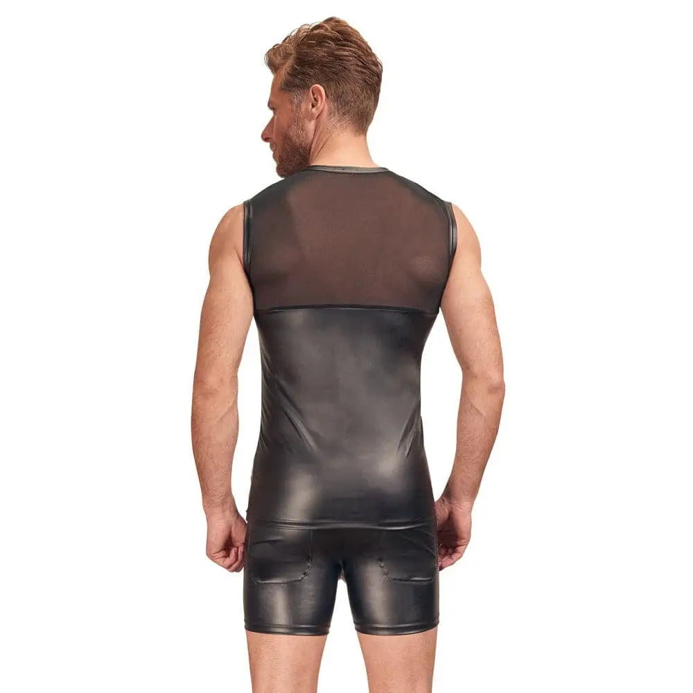 Nek Matte Look Shirt with Chest Harness Black - Nek with - Fast Shipping - Sale United Kingdom Stoke-on-trent