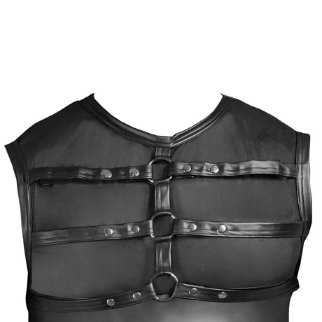 Nek Matte Look Shirt with Chest Harness Black - Nek with - Fast Shipping - Sale United Kingdom Stoke-on-trent