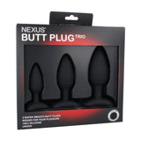 Nexus Butt Plug Trio Black Assorted - Sex Toys - Save 30% - Fast Shipping - Anal Dildos United Kingdom Stoke-on-trent