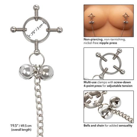 Nipple Grips 4 Point Press with Bells - Save 30% - Sale