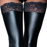 Noir Handmade Black Footless Lace Top Stockings - Fast Shipping - Sale United Kingdom Stoke-on-trent