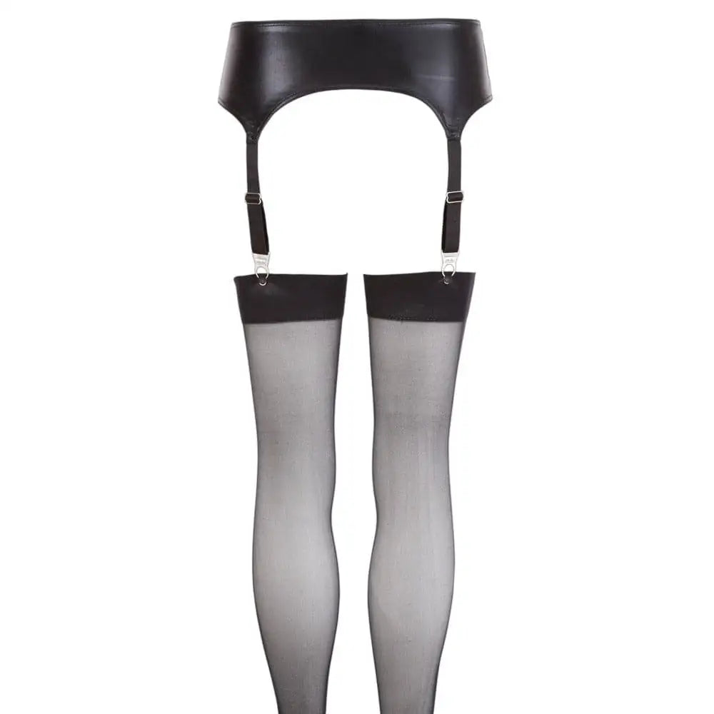 Noxqse Wet Look Suspender Belt and Stockings - Noxqse and - Fast Shipping - Sale United Kingdom Stoke-on-trent