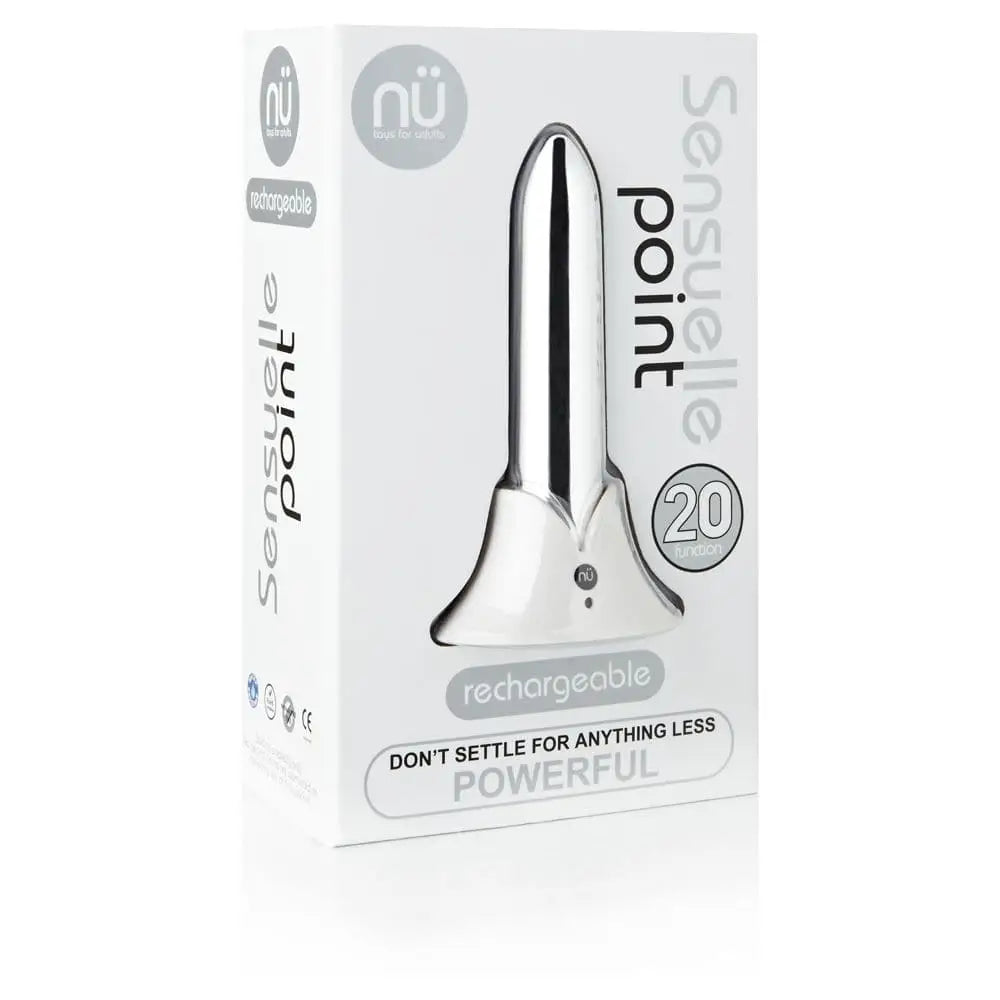 Nu Sensuelle Point 20 Function Bullet Silver Sex Toys Save 20% Fast Shipping Vibrator United Kingdom Stoke on Trent