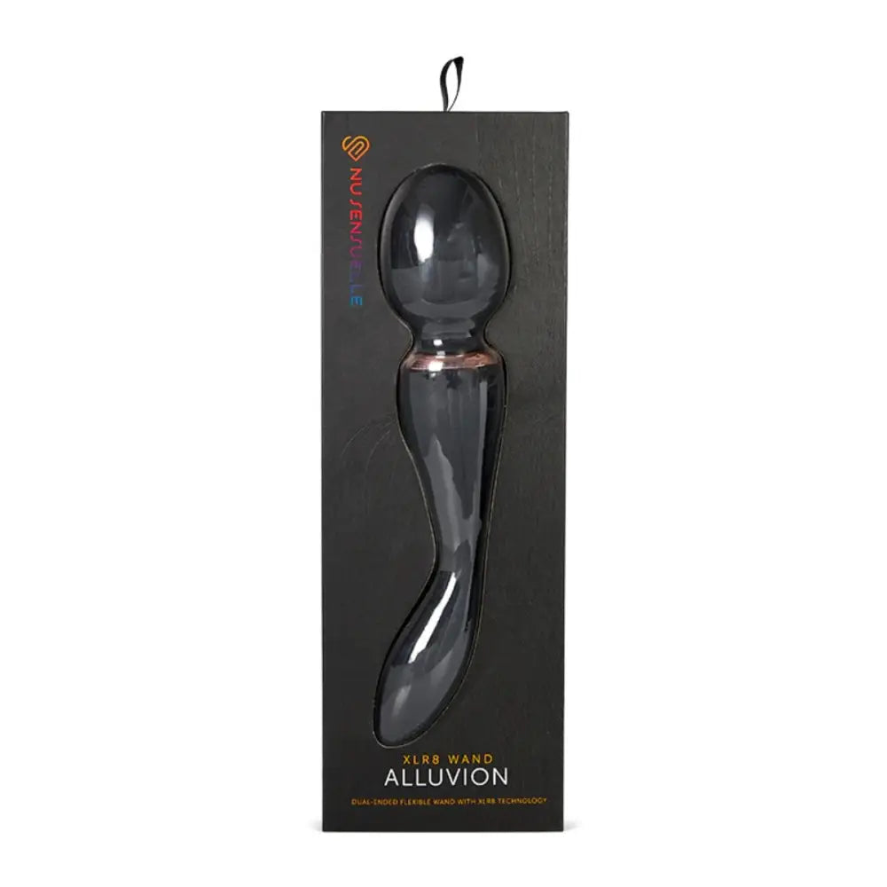 Nu Sensuelle Xlr8 Alluvion Wand Black - Save 5% - Fast Shipping - Vibrator United Kingdom Stoke-on-trent