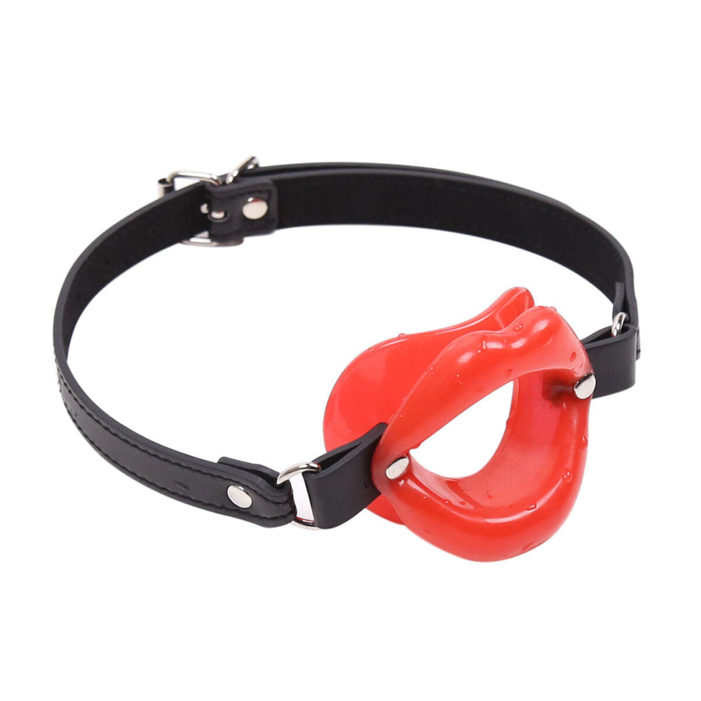 Open Mouth Lip Gags - Red / Adjustable