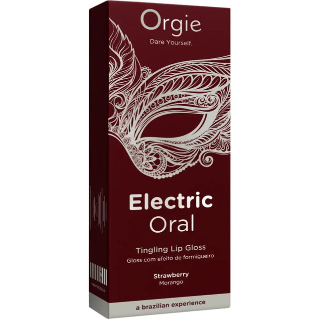 Orgie Electric Oral Tingling Lip Gloss – Strawberry Sensory Enhancer 10ml - Save 5% - Fellatio Kiss Pleasure Balm - Sale United Kingdom