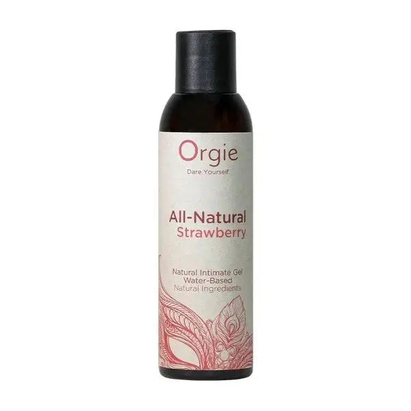 Orgie Natural Strawberry Flavoured Lube Lubricant Waterbased Gel Edible Sex Aid - Save 5% - Sale United Kingdom Stoke-on-trent