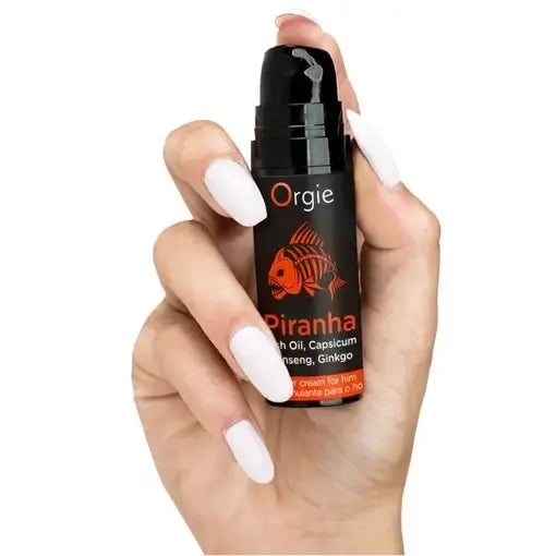 Orgie Piranha Power Cream for Him Increased Arousal & Harder Longer Erection - Save 10% - Xtra Hard Gel - Sale United Kingdom Stoke-on-trent