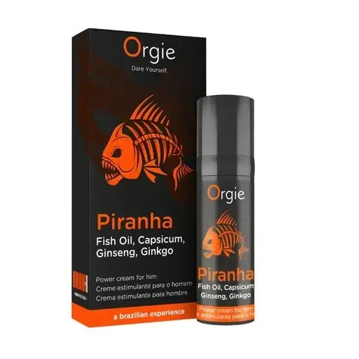 Orgie Piranha Power Cream for Him Increased Arousal & Harder Longer Erection - Save 10% - Xtra Hard Gel - Sale United Kingdom Stoke-on-trent