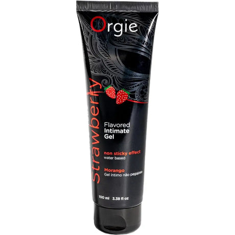 Orgie Strawberry Flavoured Lube Lubricant Waterbased Gel Edible Sex Aid Bottle - Save 5% - Sale United Kingdom Stoke-on-trent