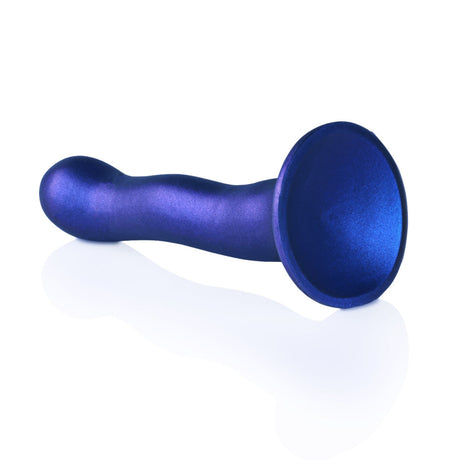 Ouch Silicone Curvy G Spot Dildo 7inch Metallic Blue