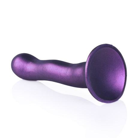 Ouch Silicone Curvy G Spot Dildo 7inch Metallic Purple