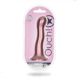 Ouch Silicone Curvy G Spot Dildo 7inch Metallic Rose