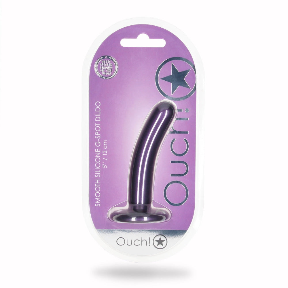 Ouch silicon g sbot dildo 5inch porffor metelaidd
