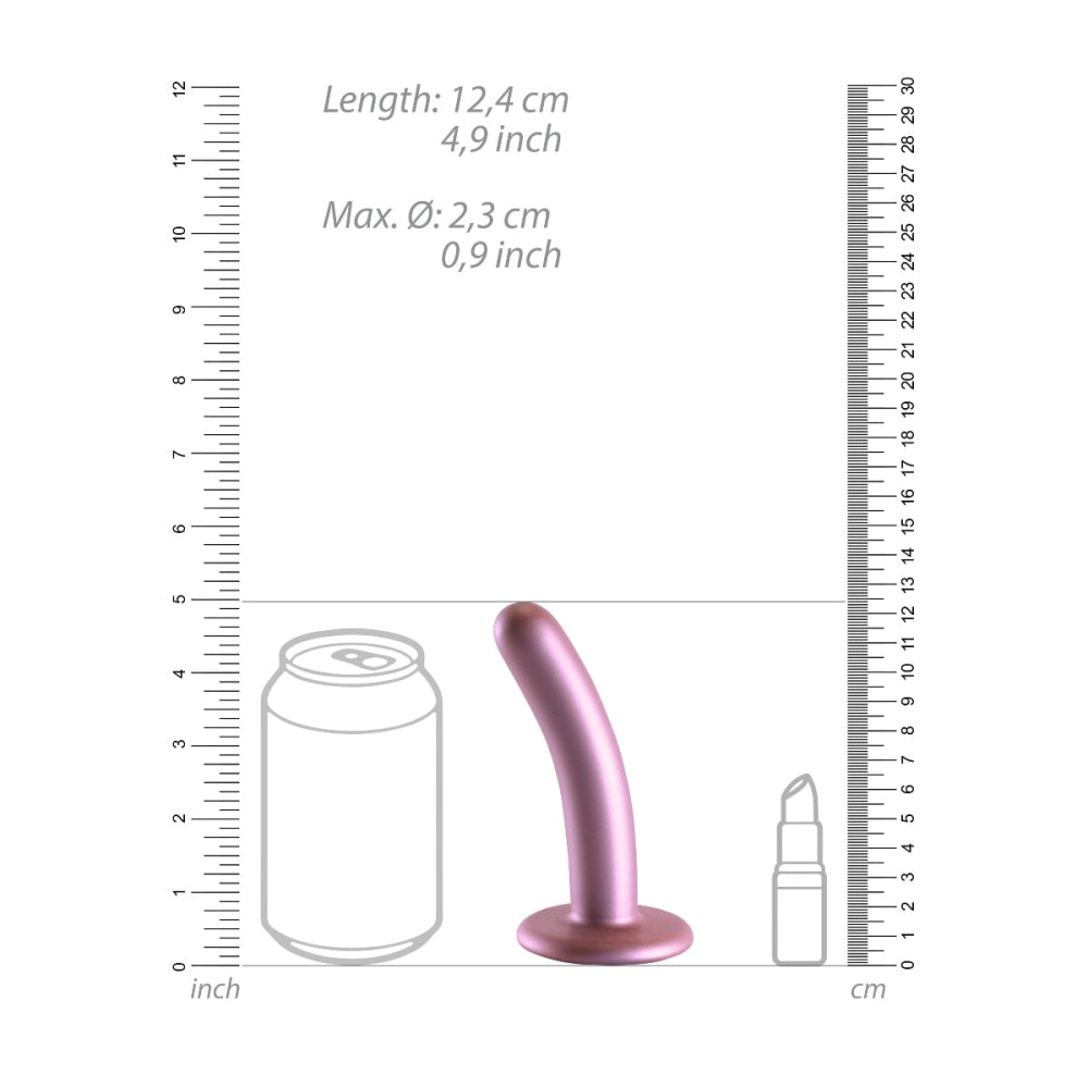 Ouch Silicone G Spot Dildo 5inch Metallic Rose