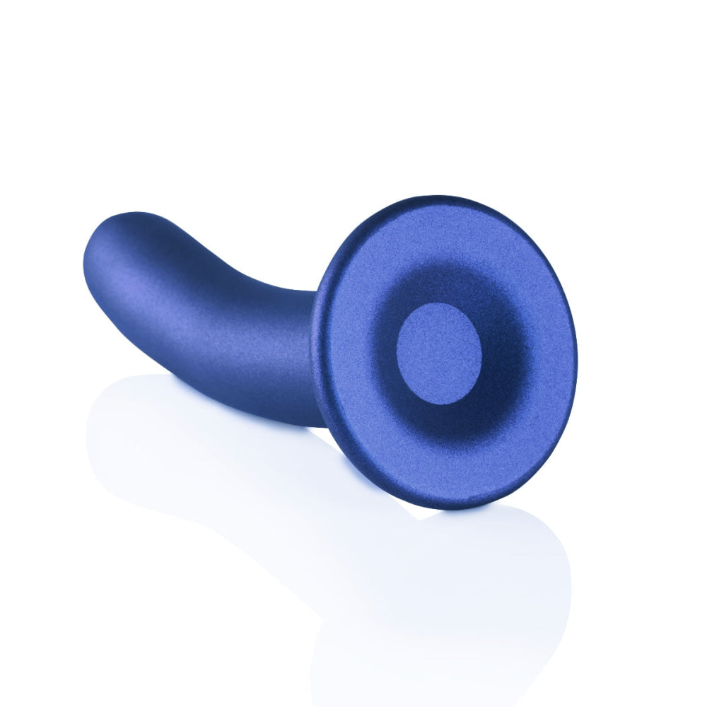 OUCH Silicone G Spot consolador de 6 pulgadas Metálico azul