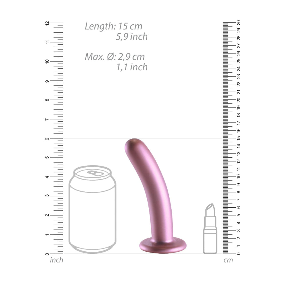 Ai silicone g spot vibrador 6 polegadas rosa metálica