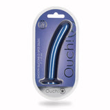 OUCH Silicone G Spot consolador de 7 pulgadas Metálico azul