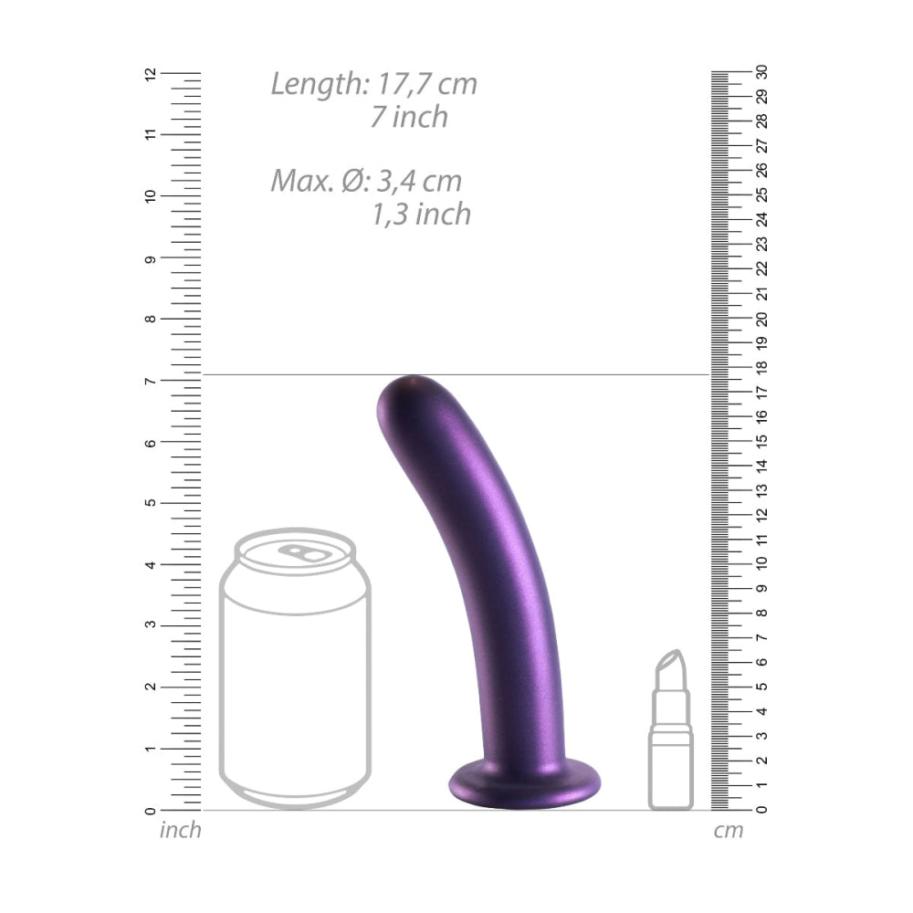 OUCH Silicone G Spot consolador 7 pulgadas Purple metálico
