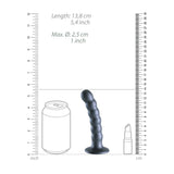 Ouch Beaded Silicone G Spot Dildo 5inch Metallic Grey