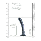 Ouch Beaded Silicone G Spot Dildo 6 5inch Metallic Grey