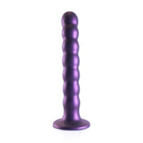 Оуч из бисера силиконового гнева G Spot DILDO 6 5 -дюймовый металлический фиолетовый