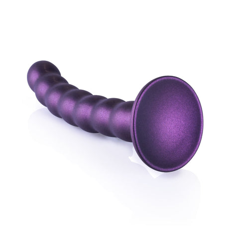 ouch串珠硅胶g Spot dildo 6 5英寸金属紫色