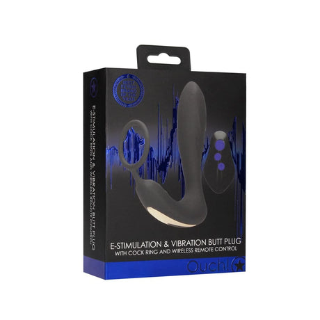 Ouch e Stimulation and Vibration Butt Plug Cock Ring - Save 25% - Anal Dildos