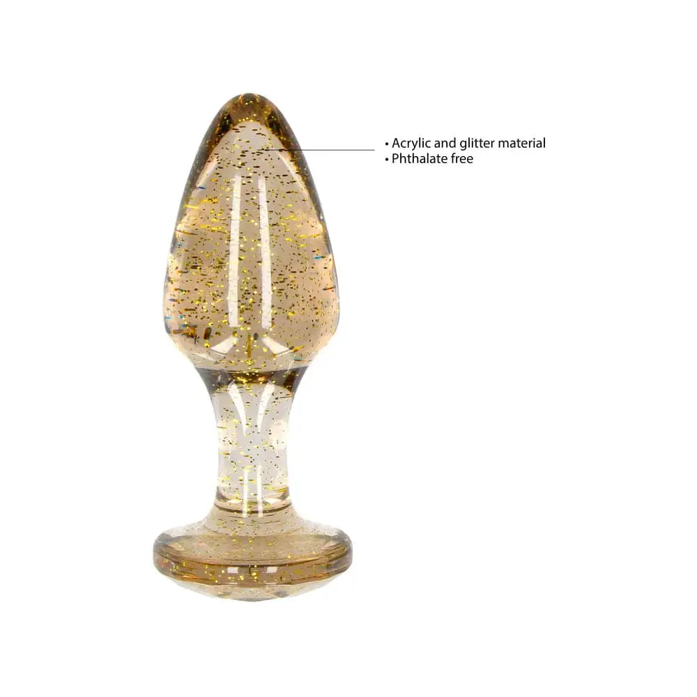Ouch Golden Glitter Acrylic Butt Plug Set - Save 30% - Fast Shipping - Sale United Kingdom Stoke-on-trent