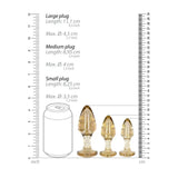 Ouch Golden Glitter Acrylic Butt Plug Set - Save 30% - Fast Shipping - Sale United Kingdom Stoke-on-trent