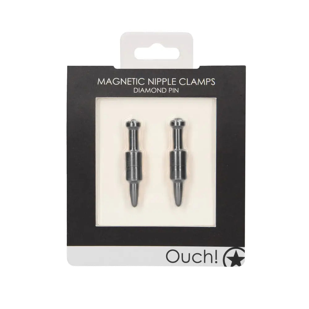 Ouch Magnetic Nipple Clamps Diamond Pin Grey - Save 30% - Fast Shipping - Sale United Kingdom Stoke-on-trent