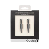 Ouch Magnetic Nipple Clamps Diamond Pin Grey - Save 30% - Fast Shipping - Sale United Kingdom Stoke-on-trent
