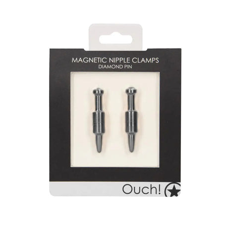 Ouch Magnetic Nipple Clamps Diamond Pin Grey - Save 30% - Fast Shipping - Sale United Kingdom Stoke-on-trent