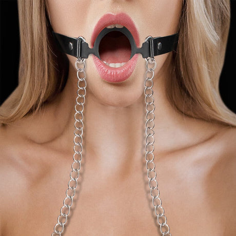 Ouch o Ring Gag with Nipple Clamps - Save 25% - Sale