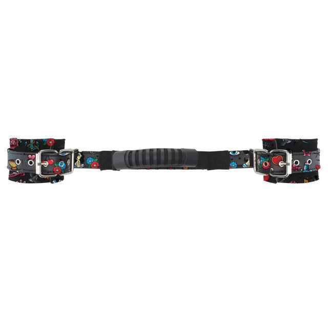 Ouch Old School Tattoo Printed Hand Cuffs with Handle - Save 25% - with - Fast Shipping - Sale United Kingdom Stoke-on-trent