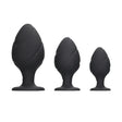 Ouch Silicone Swirled Butt Plug Set Black - Save 25% - Fast Shipping - Sale United Kingdom Stoke-on-trent