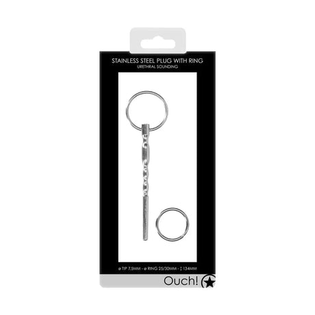 Ouch Stainless Steel Pug with Ring - Save 25% - with - Fast Shipping - Sale United Kingdom Stoke-on-trent