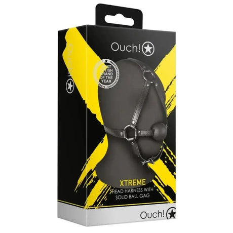 Ouch! Xtreme Adjustable Head Harness Bridle with Solid Ball Gag Bdsm Bondage - Save 10% - Sale United Kingdom Stoke-on-trent